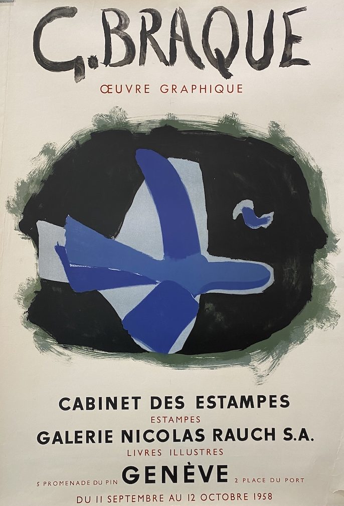 BRAQUE RAUCH GALLERY, "GRAPHIC WORKS” Original Vintage poster