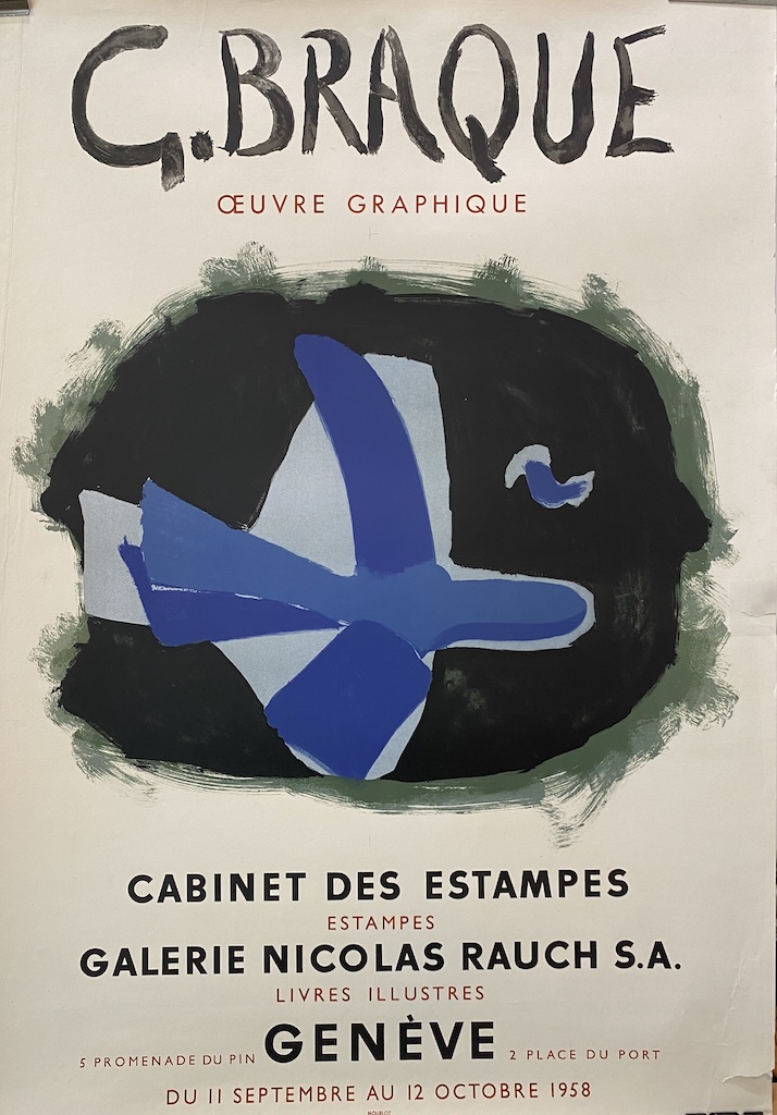 BRAQUE RAUCH GALLERY, "GRAPHIC WORKS” Original Vintage poster