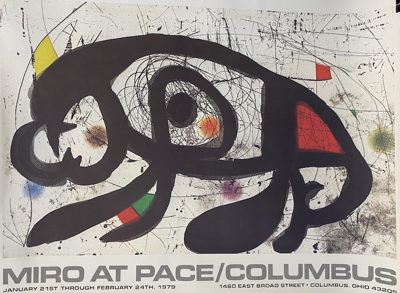 MIRO AT PACE/COLUMBUS Original Vintage Poster