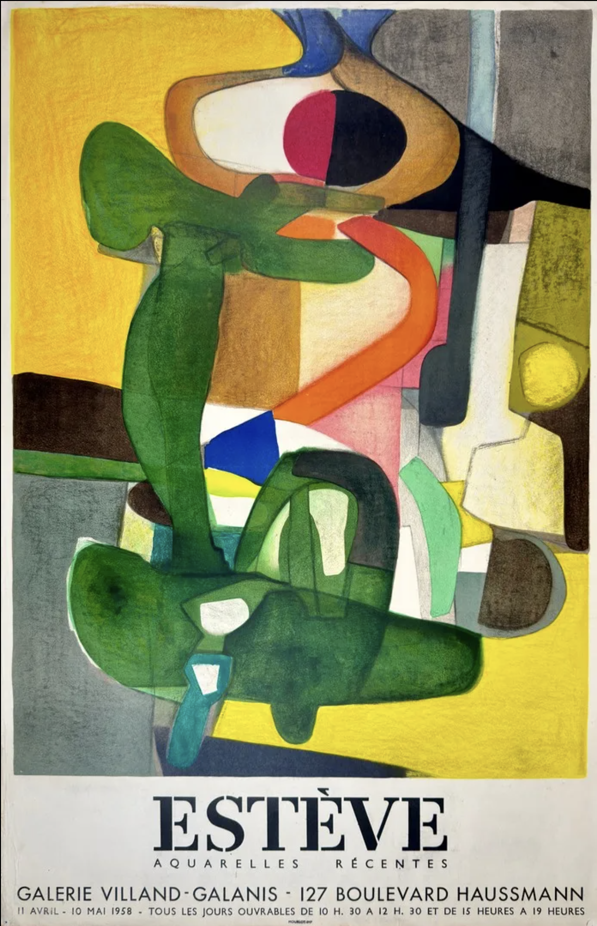 ESTÈVE VILLAND-GALANIS GALLERY - “RECENT WATERCOLORS” (1958)
