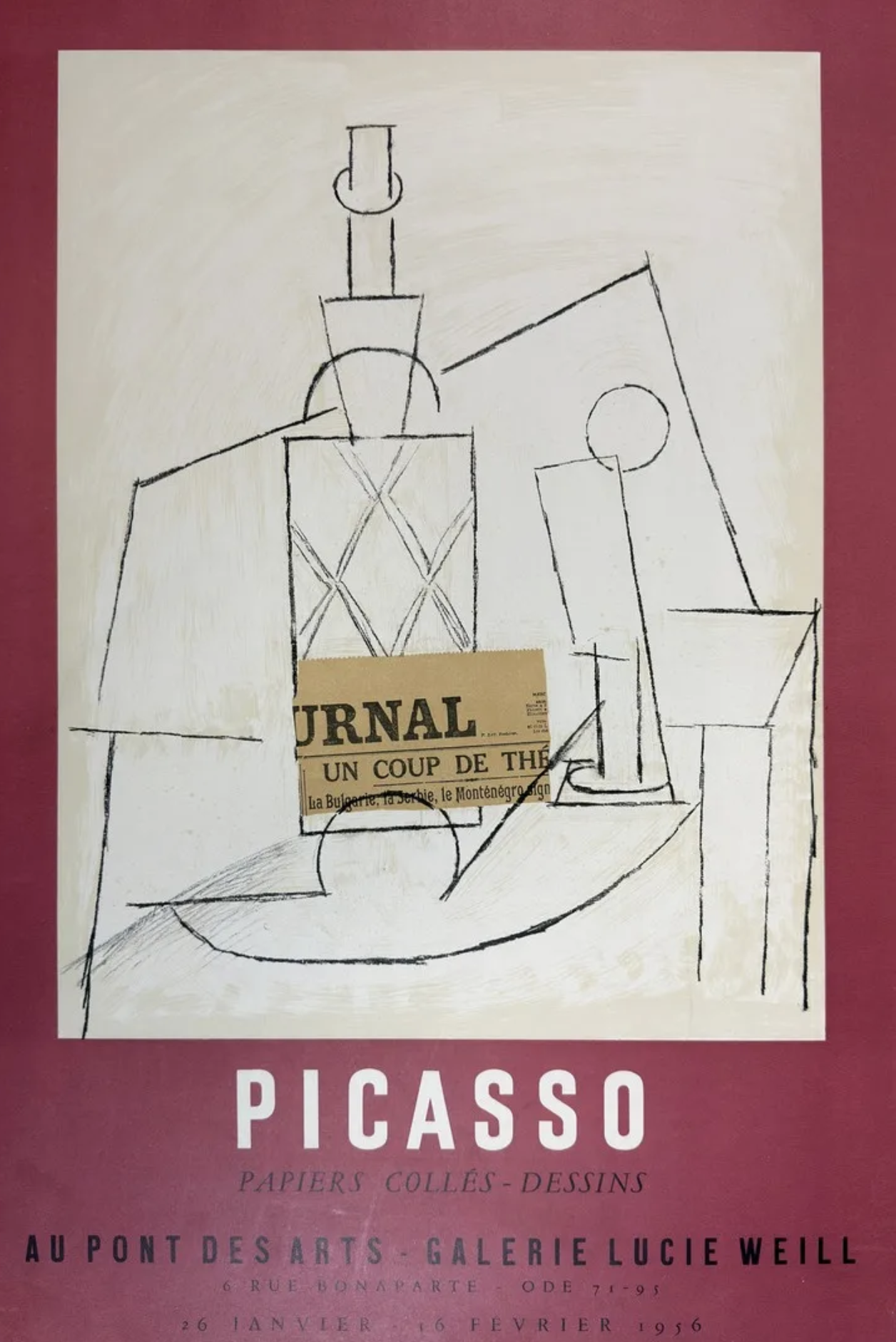 PICASSO - LUCIE WEILL GALLERY Original Vintage Poster