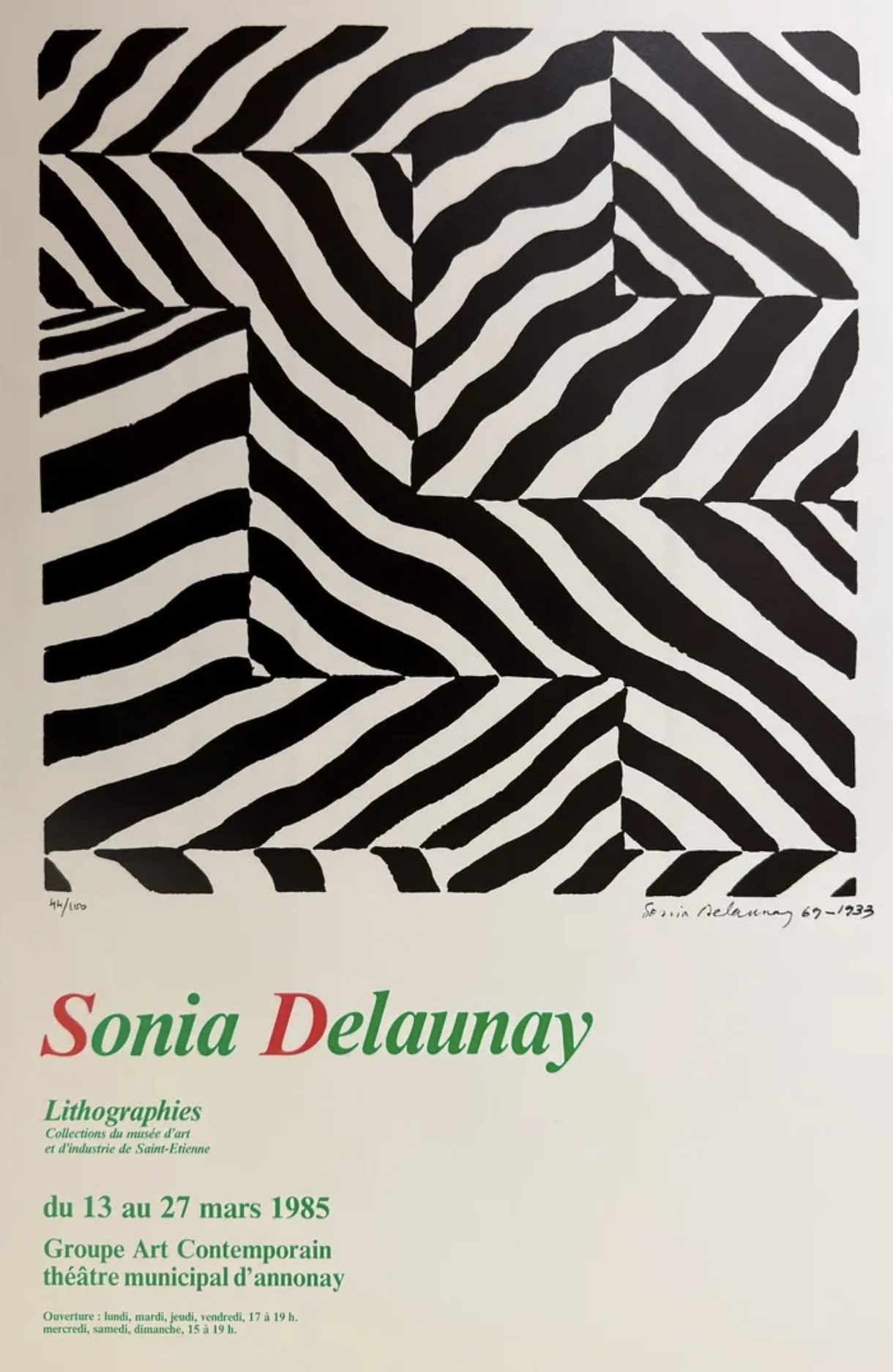 SONIA DELAUNAY—LITHOGRAPHS Original Vintage Poster