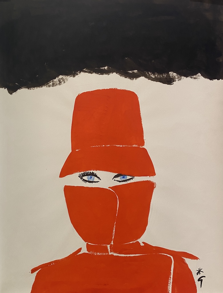 Gruau Study 'Audrey Hepburn' Later Edition Lithograph