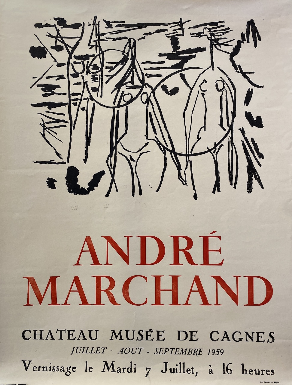 CHATEAU MUSÉE DE CAGNES “ANDRÉ MARCHAND” Original Vintage Poster