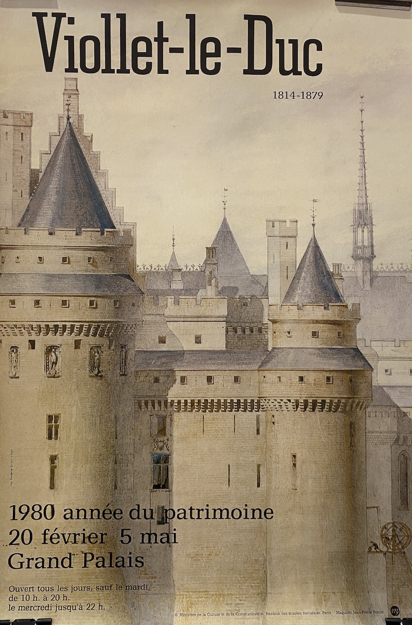 GRAND PALAIS “VIOLLET-LE DUC” (1980) Original Vintage Poster