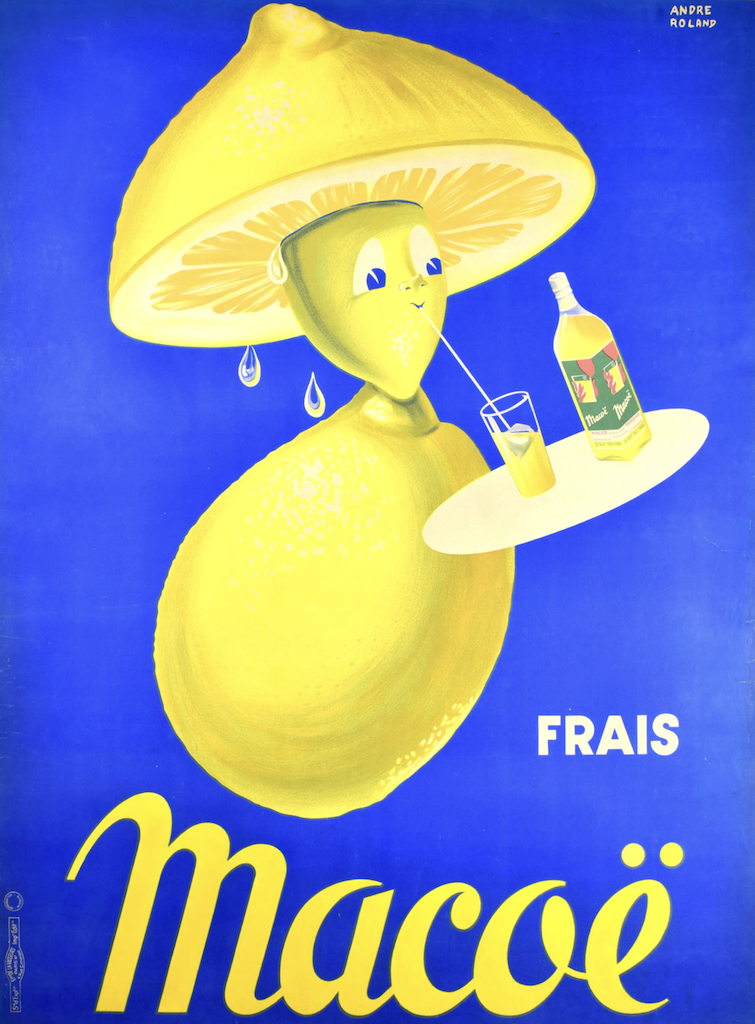 Frais Macoe Lemon Original Vintage Poster