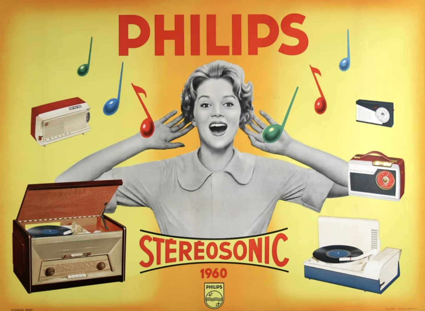 Philips Stereosonic Original Vintage P0ster