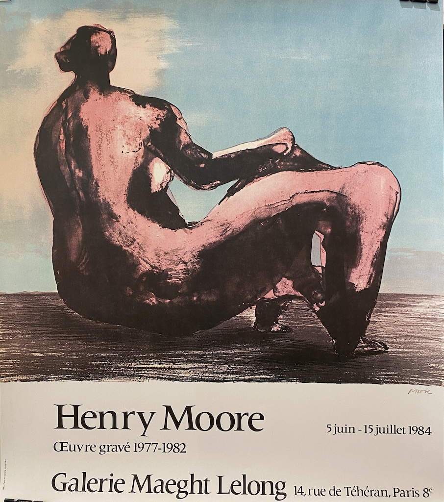 Henri Moore Galerie Maeght Lelong Original Vintage Poster