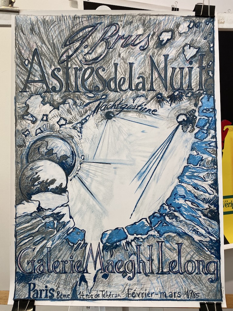 Astres de la Nuit Galerie Maeght Lelong Original Vintage Poster