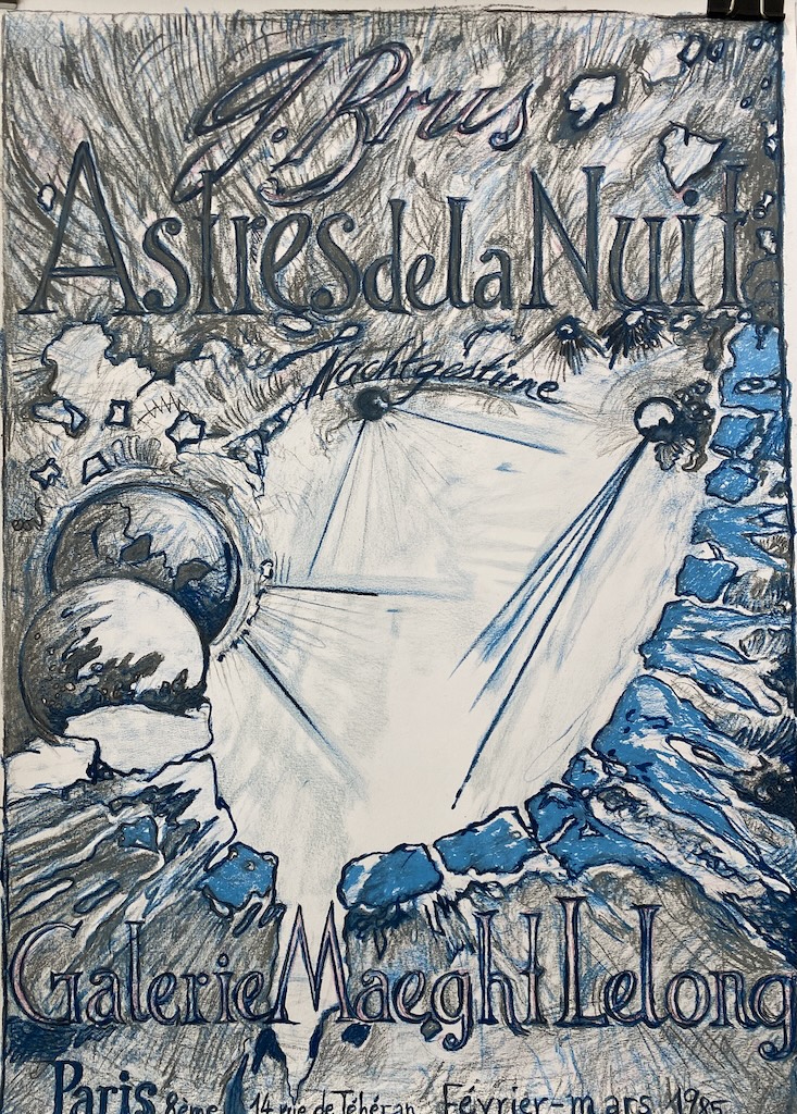 Astres de la Nuit Galerie Maeght Lelong Original Vintage Poster
