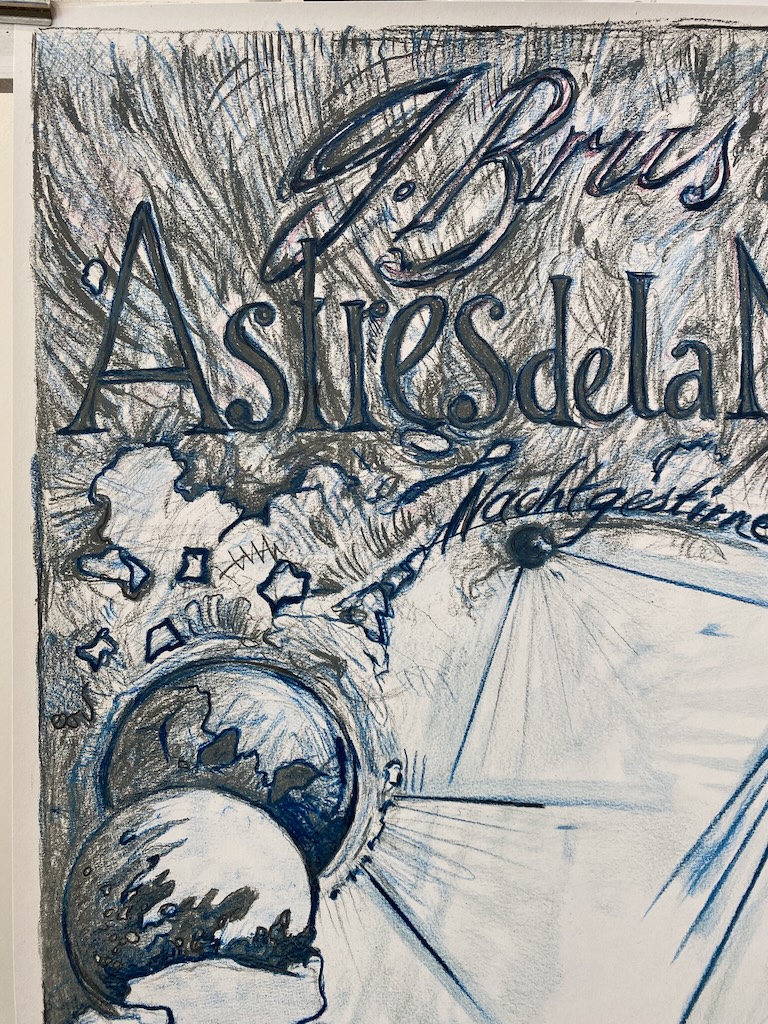 Astres de la Nuit Galerie Maeght Lelong Original Vintage Poster