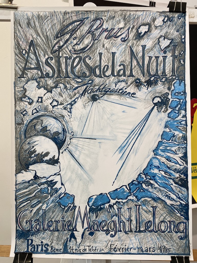 Astres de la Nuit Galerie Maeght Lelong Original Vintage Poster