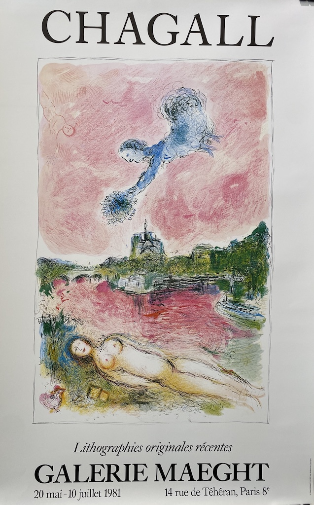 Chagall Galerie Maeght 1981 Original Vintage Poster