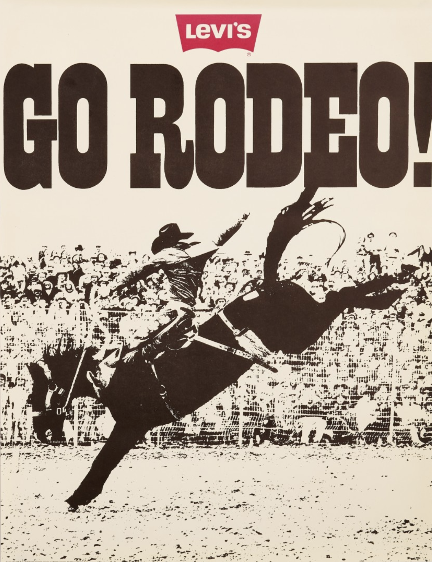 Levi's Go Rodeo! Original Vintage Poster