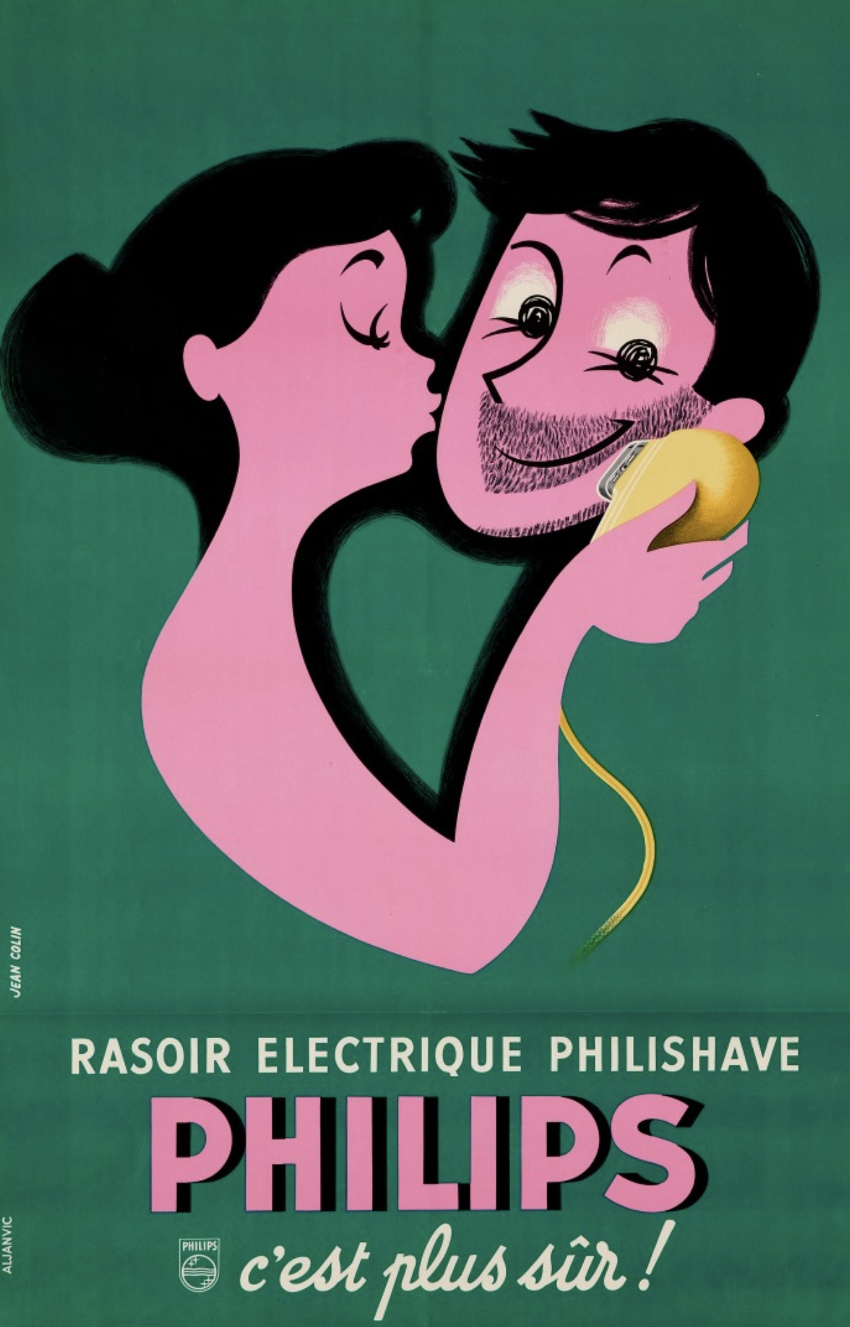 Philips Rasoir Electrique Jean Colin Original Vintage Poster