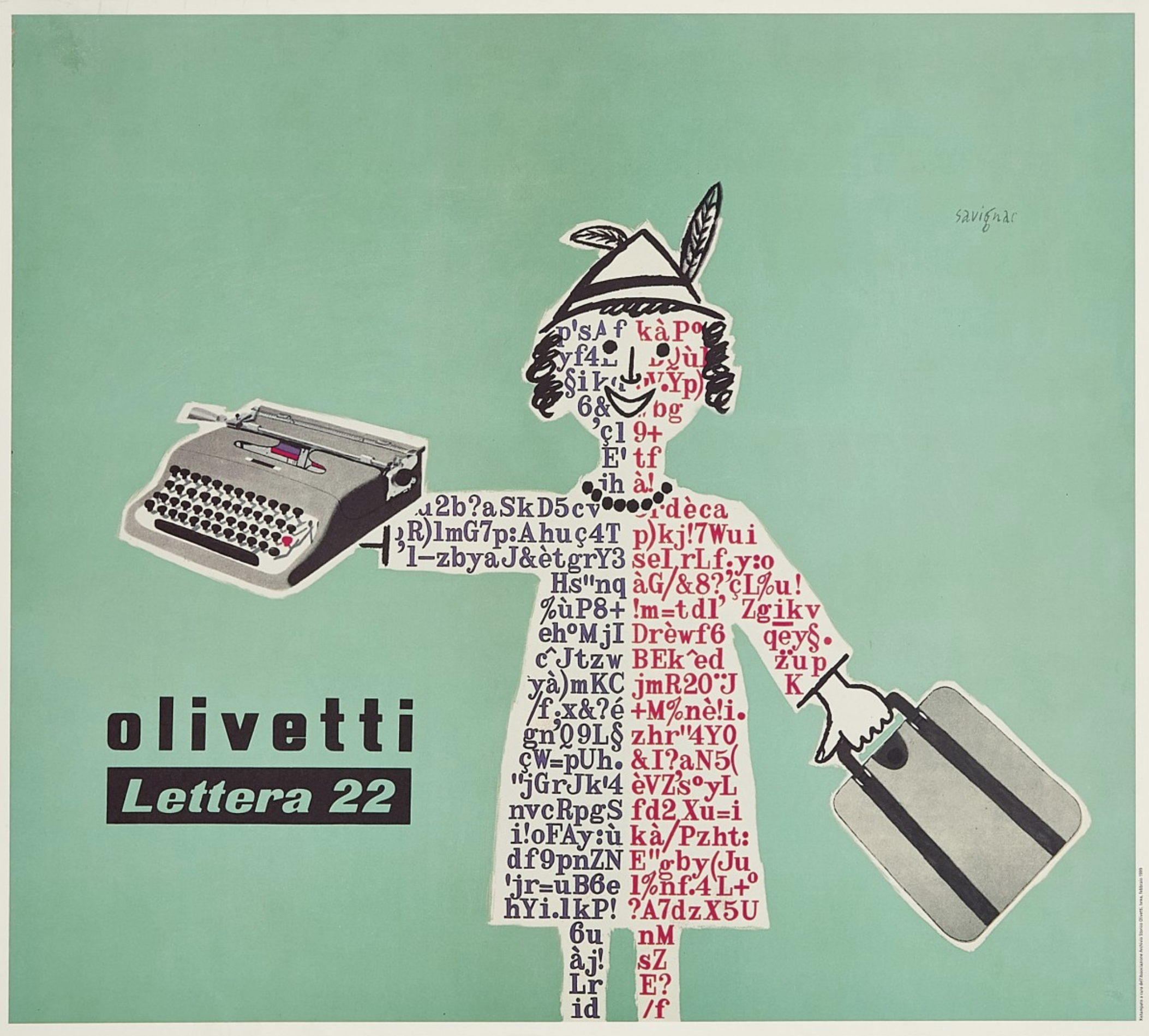 Olivetti Lettera 22 Original Vintage Poster