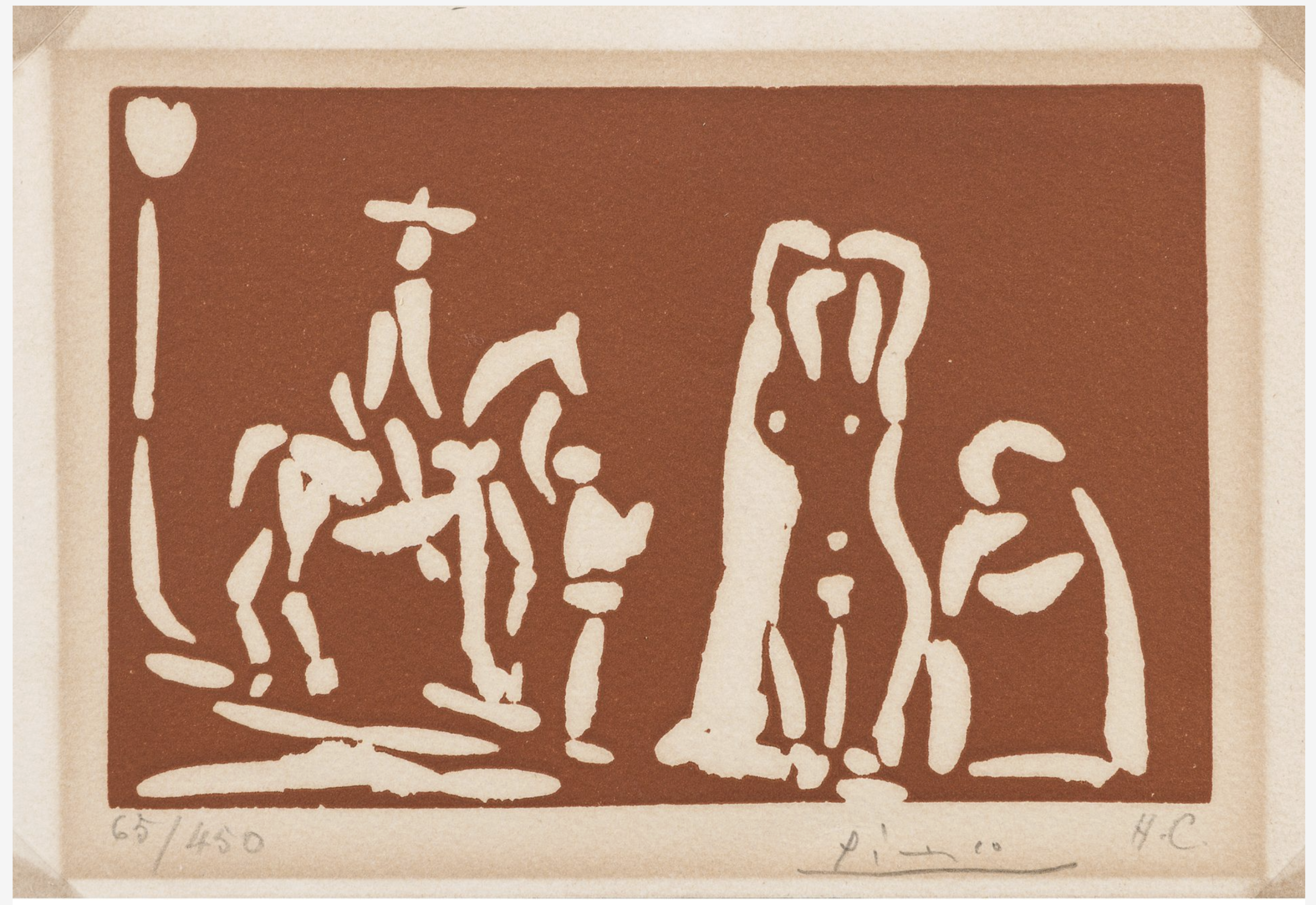 picasso New Year card for 1970 for Madoura
