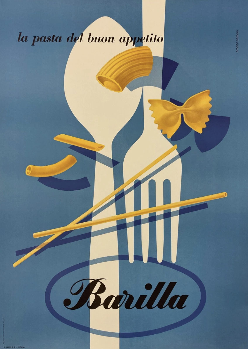 Pasta Barilla Orignal Vintage Poster