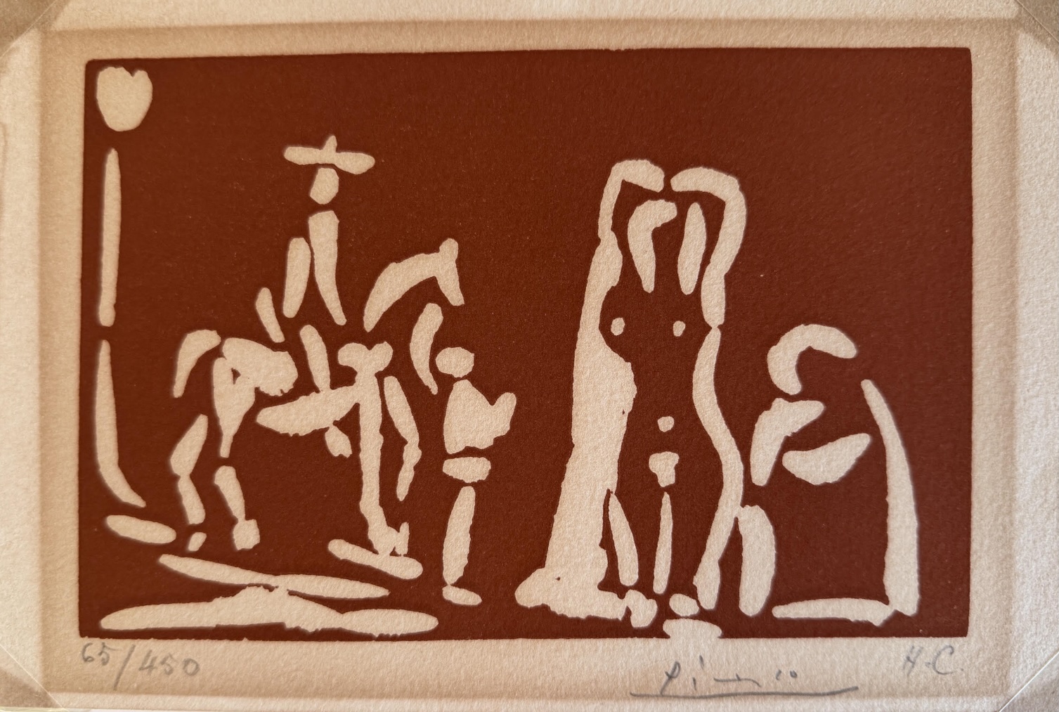 PICASSO Linocut from 1970 for Madoura Original Vintage poster